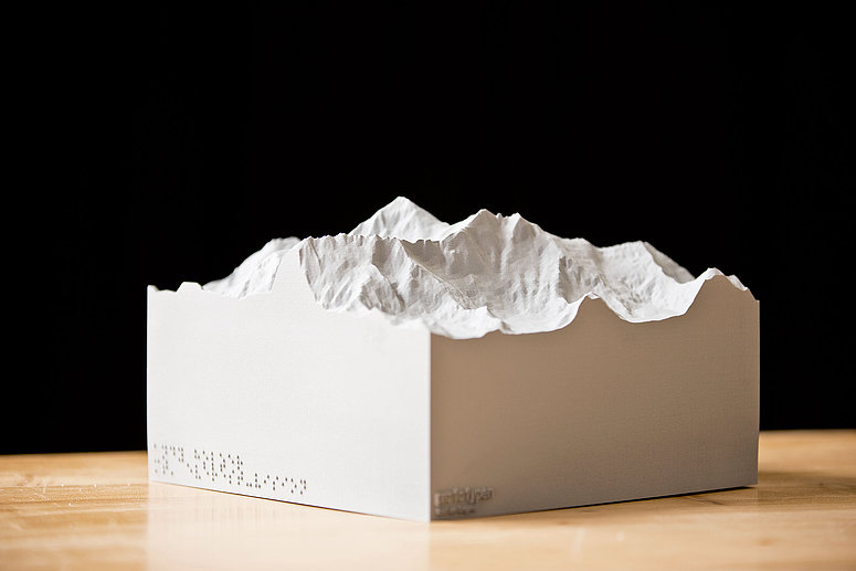 Berge als Modell aus dem 3D Drucker