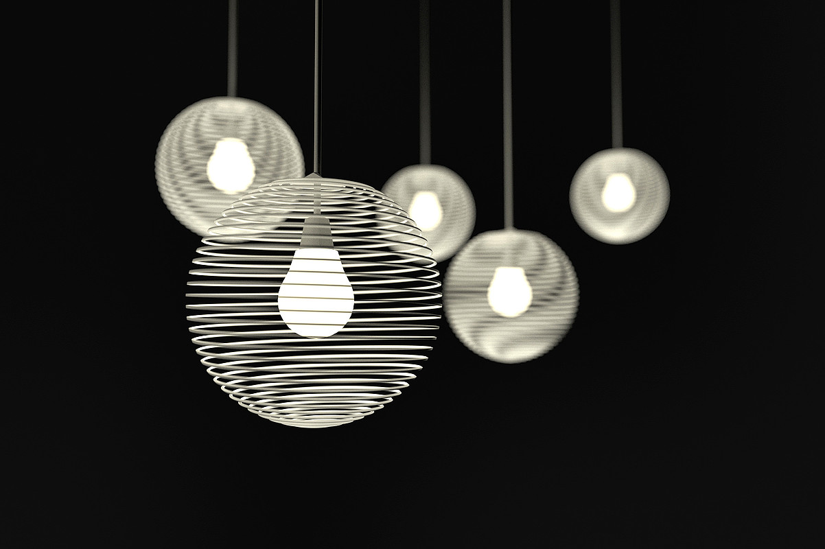 Poolbar Spiral-Lampe aus AM Design